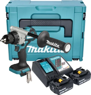 Produktbild von Makita DDF 492 RMJ Akku Bohrschrauber 18 V 141 Nm Brushless + 2x Akku 4,0 Ah + Ladegerät + Makpac