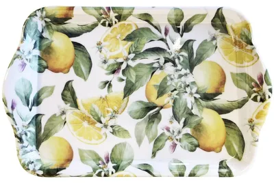Productafbeelding van Decoratief dienblad met citroenmotief 13x21 cm