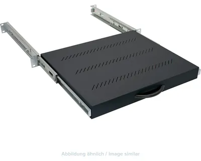 Zdjęcie produktu dla Triton RAB-UP-X19-A1 Półka przesuwna Rack 19" , 1U, maks. 50 kg, 650 mm, czarna