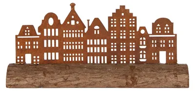 Produktbild von Clayre & Eef Dekorationsfigur Haus 25x5x8 cm Braun Metall