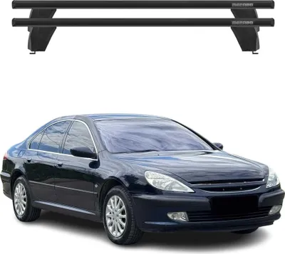 Produktbild von Menabo Dachträger Grundtäger für Peugeot 607 2005-2010 FL 75kg Alu Schwarz 2 tlg