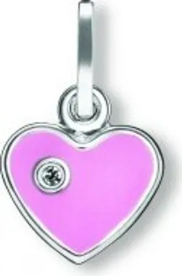 Image de Pendentif cœur cristal argent 925/- rhodié