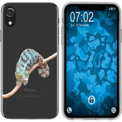 Produktbild von PhoneNatic Case kompatibel mit Apple iPhone Xr Silikon-Hülle Vektor Tiere Camelion M7