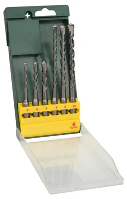 Produktbild von Hammerbohrer-Set SDS plus, 6-teilig, 5 - 8 mm, 110 mm, 6 - 10 mm, 160 mm
