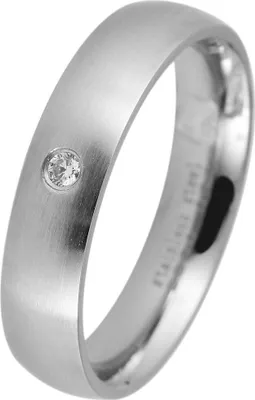 Produktbild von Akzent Damen-Partnerring, Edelstahl, Similibesatz, silberfarben