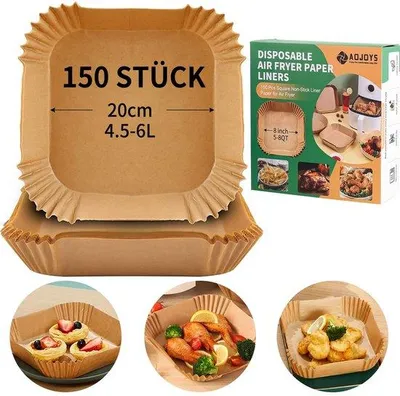 Obrázok produktu pre Papier na pečenie odolný voči oleju, 20 cm, pre fritézu Airfryer