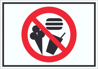 Produktbild von Essen und Trinken verboten Symbol Aufkleber A7 (74x105mm)