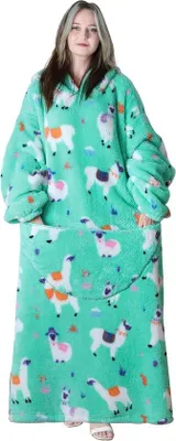 Produktbild von Famanu Oversized Decken Hoodie Fleece Fluffy - Alpaka-Design