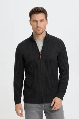 Produktbild von BLEND BHOteros Herren Strickjacke Cardigan Grobstrick mit Stehkragen, KI-generiertes Bild