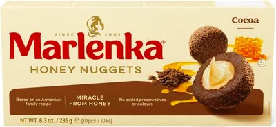 Immagine prodotto di MARLENKA® Palline al miele e cacao - Palline pasticcere al miele - 10 pezzi, 1 x 235 g