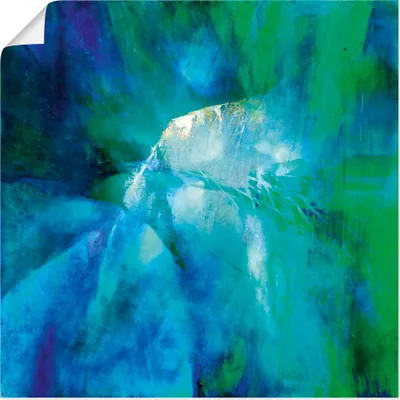 Produktbild von ARTland Poster Abstrakte Komposition in türkis Größe: 100x100 cm