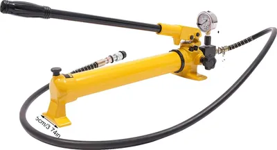 Image de Pompe hydraulique,manuelle, grande capacité d'huile, JAUNE