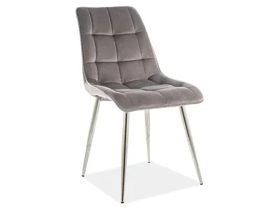 Zdjęcie produktu dla Krzesło CHIC VELVET CHROM szare