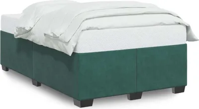 Image de Maison Exclusive - Sommier sans matelas Vert foncé 120x200 cm Velours