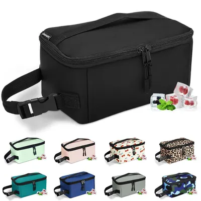 Produktbild von Kleine Kühltasche mit Schnallengriff, gefrierbar, Schwarz