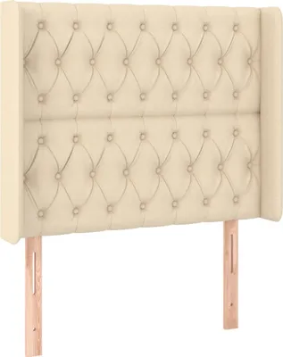 Produktbild von Kopfteil mit Ohren Creme 103x16x118/128 cm Stoff