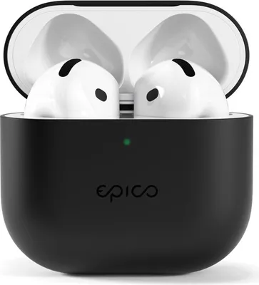 Image de Epico Housse en silicone pour AirPods 4 - Noir