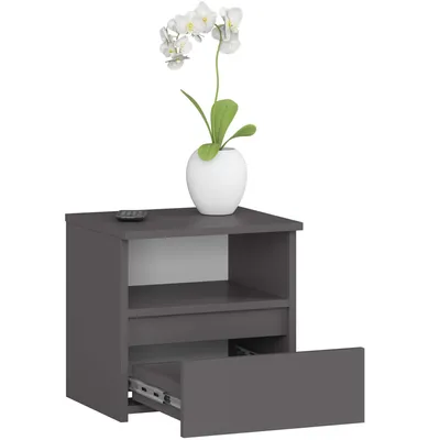 Obrázek produktu pro Grafitově šedý noční stolek CL1 40 cm - Elegantní a praktický nábytek do ložnice