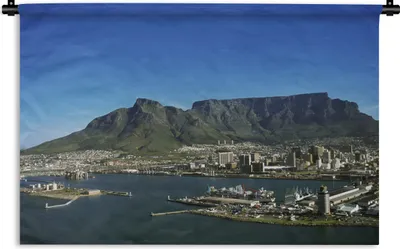 Produktbild von MuchoWow® Wandteppich Wandbehang Kapstadt mit dem Tafelberg im Hintergrund 120x80 cm Tapisserie Dekoration Wandtuch - Wanddekorationen - Wandtücher