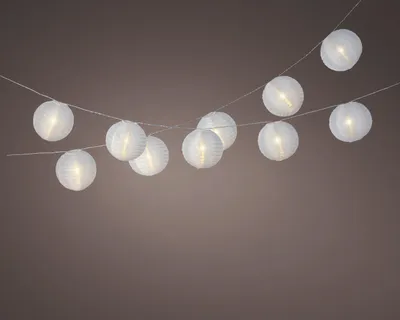 Produktbild von LED Lichterkette mit 15 Lampions Outdoor 7m mit Trafo Warmweiß