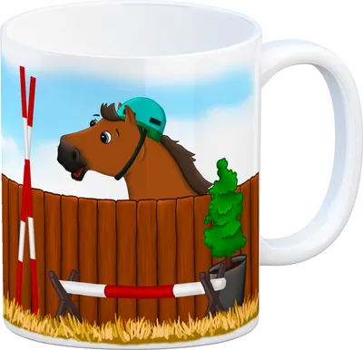 Produktbild von Kaffeebecher mit Springpferd Motiv Kaffeetasse Tasse