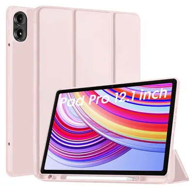 Produktbild von Techsuit Flex Trifold Hülle (mit Stifthalter) - Xiaomi Redmi Pad Pro / Poco Pad - Rosa