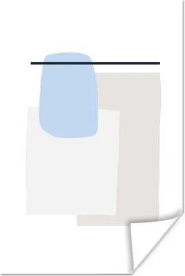 Produktbild von MuchoWow® Poster Abstrakt - Geometrische Formen - Linienkunst 120x180 cm - Kunstposter