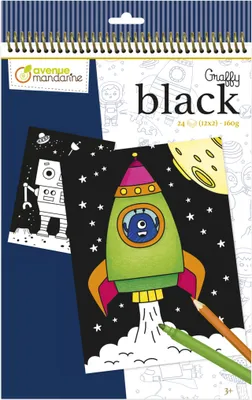 Produktbild von Avenue Mandarine 5x Graffy Black, Weltraum - Blau GY148C