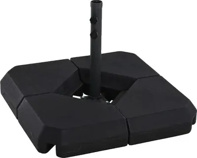 Immagine prodotto di Portaombrelli, materiale HDPE, ingombro 80 cm, dimensioni di ogni base 40 cm, capacità 15 litri, montaggio in quattro parti