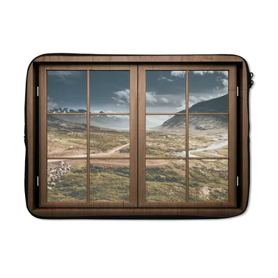 Produktbild von MuchoWow® Laptop Hülle 13 Zoll Aussicht - Berg - Weg Laptoptasche - Laptophülle - Sleeve - Rundumschutz