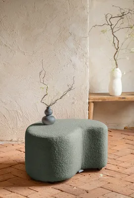 Produktbild von MIUFORM Miuf Pouf - Sitzpouf - 68x64cm - Gedimmtes Grün - Fußablage Hocker Sitzhocker