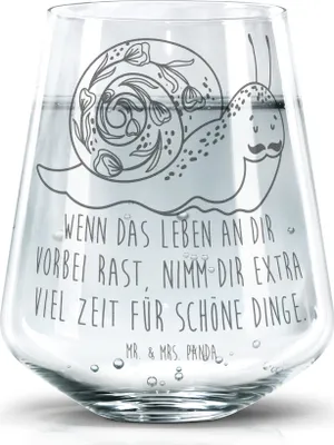 Produktbild von Mr. & Mrs. Panda Glasbecher Schnecke Sir - Transparent - Geschenk, Lustige Sprüche, Schnecken, Trinkglas, Dekoglas, Lebensmut, Motivation, Weisheit, Lebenszeit, Glas