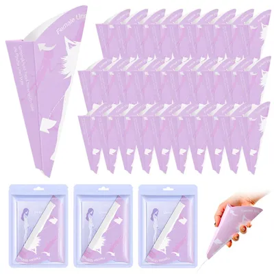30 lila Papier-Urinale für Frauen, Einweg, tragbar, Papiertrichter