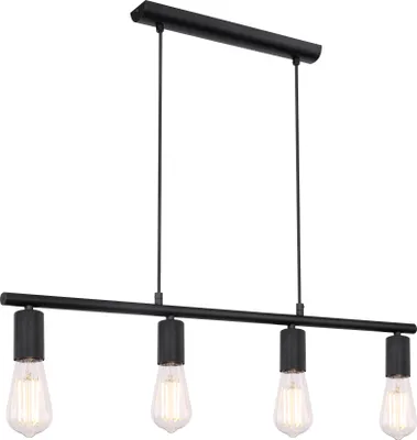 Produktbild von Globo Lighting Hängeleuchte Metall schwarz, 4x E27