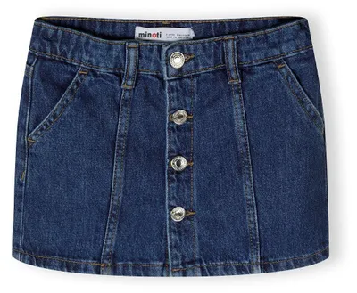 Minoti Jeansrock Blau für Mädchen, Vorderansicht 2