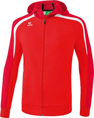 Produktbild von Erima Fußball Handball Liga 2.0 Trainingsjacke mit Kapuze Kinder Sportjacke rot weiß Gr 128