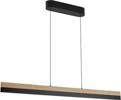 Produktbild von Lucande LED-Pendelleuchte Holven, Holz, CCT, Länge 113 cm