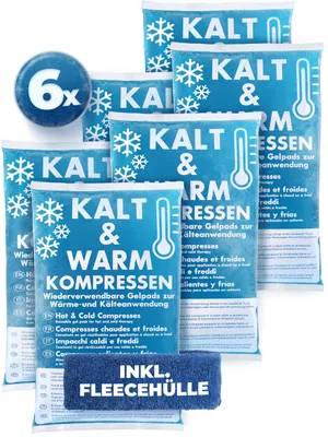 Produktbild von HELDENWERK® Kühlpads 12x20cm | 6er Pack Kalt Warm Kompresse
