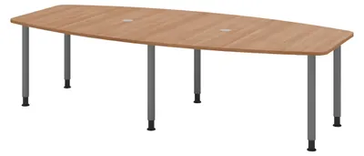 Produktbild von bümö Konferenztisch mittel KT28 - Nachbildung: Nussbaum, tischfuss: Füße in Graphit