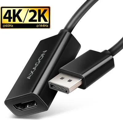 Zdjęcie produktu dla AXAGON RVD-HI20N Adapter DisplayPort -> HDMI 2.0b, 4K/60Hz