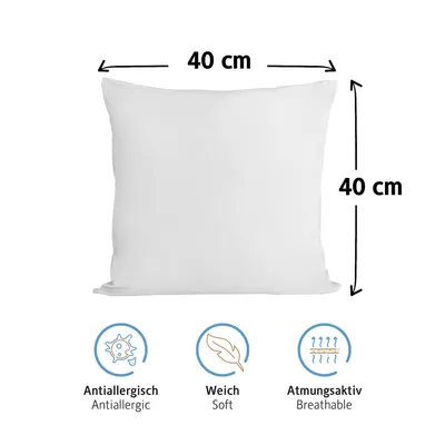 Produktbild von Komfortec Kissenbezüge, 2er Set, 100% Baumwolle, 40 x 40 cm, Weiß