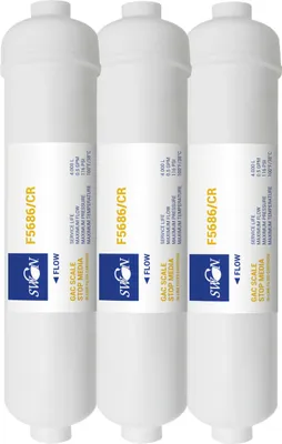 Obrázek produktu pro Vodní filtr Swan s aktivním uhlím a pryskyřicí proti vodnímu kameni, 12 palců, pro reverzní osmózu, filtrační systém, připojení 1/4" palce (6,35 mm), 3 kusy