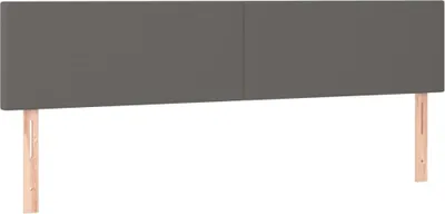 Produktbild von vidaXL Kopfteile Grau 200x5x78/88 cm Kunstleder