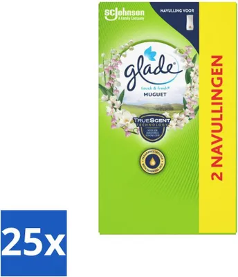 Produktbild von Glade - Touch & Fresh Nachfüller - Maiglöckchen - 2 × 10 ml - Vorteilspack - 25 Stücke
