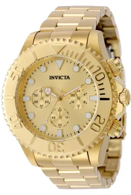 Obrázok produktu pre Invicta Pro Diver 50588 – pánske hodinky – automatický mechanizmus – nerezová oceľ so zlatým ciferníkom – priemer 47 mm