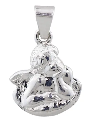 Produktbild von MIAMAR 1091603 Mädchen Anhänger Schutzengel 14 Karat (585) Weißgold