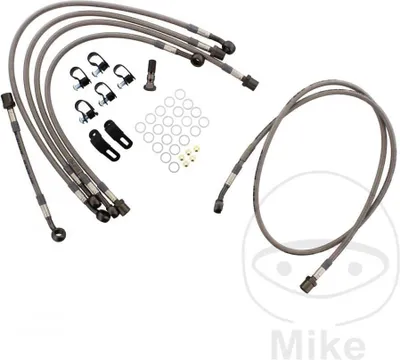 Produktbild von Motorrad Stahlflex Bremsschlauch-Kit anthrazit 6-teilig JMP 7570111