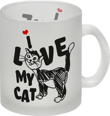 Produktbild von I live my cat Glas Tasse