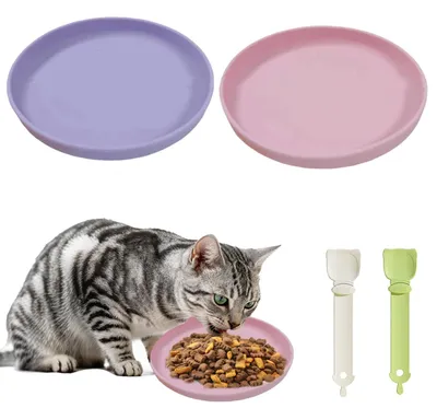 Immagine prodotto di Set di 2 ciotole in silicone per gatti - Antiscivolo e adatte al contatto con gli alimenti