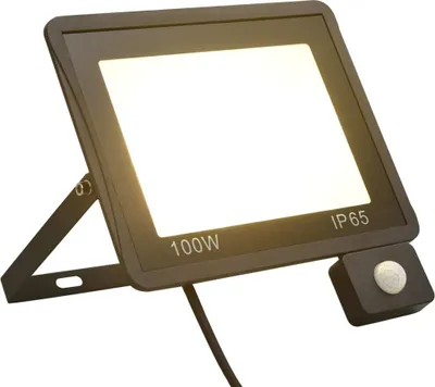 Zdjęcie produktu dla Reflektor LED z czujnikiem, 100 W, ciepłe białe światło